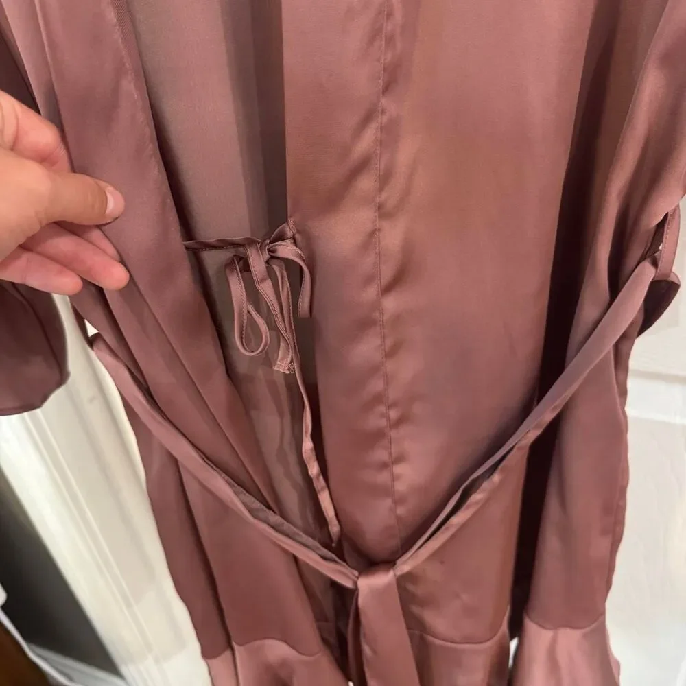Victoria-s-secret Women's Pink and Brown Robe